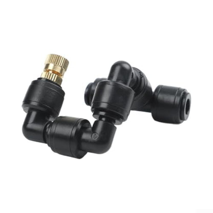 360 Degree Rotating Copper Nozzle Mist Sprayer, Fine Spray Plant Misting System for Rainforest Terrarium, Garden Irrigation and Indoor Outdoor Cooling