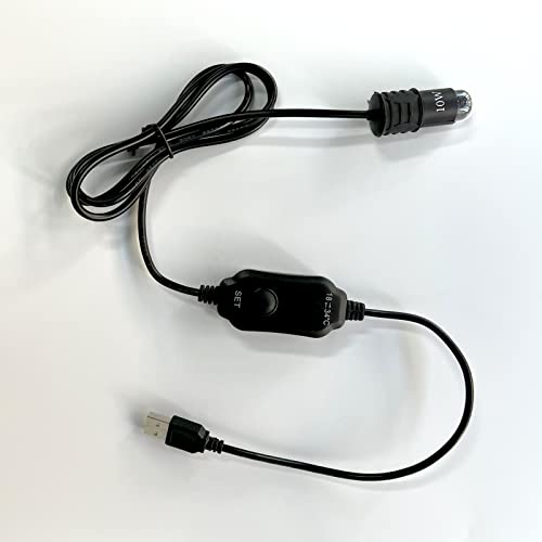 YukiHalu USB Powered Aquarium Heater, 10W Adjustable Mini Fish Tank Heater with External Temperature Controller, LED Display, Used for 0.5-1 Gallon Tank (10W USB) - size: 10 Watts (USB)