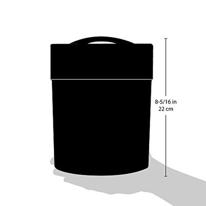 Tightpac Pawvac Kilovac Airtight Pet Food Container – Multi-Use Vacuum Container for Pet Food and other Dry Goods – 2.5 lbs / 40 oz / 3.8L, Wide-Mouth, Patented Vacuum Seal, Black with Paws - color: Black Paws, size: TV6