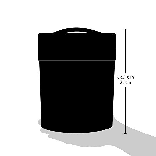 Pawvac Kilovac Airtight Pet Food Container – Multi-Use Vacuum Container for Pet Food and other Dry Goods – 2.5 lbs / 40 oz / 3.8L, Wide-Mouth, Patented Vacuum Seal, Clear with Paws - color: Black, size: TV6