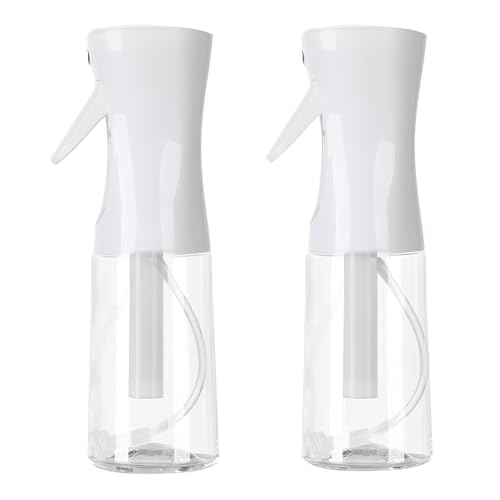 Spray Bottles For Hair, continuous spray bottle (200ml/6.8oz 2Pack) used for hair design, plants, cleaning, hair care and skin care, etc. – empty, reusable - color: White