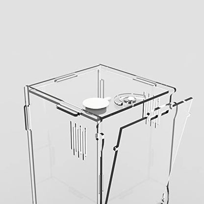 BETAZOOER Large Acrylic Reptile Tank Habitat Locking Terrarium 8''x6''x14'' - size: Large
