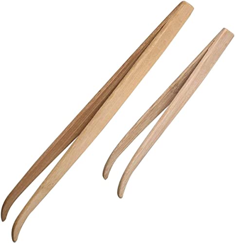 Reptile Feeder Tongs, Bamboo Tweezers for Lizard Gecko | Two-size bamboo tong set keeps hands safely away when feeding lizards, geckos, turtles, iguanas & bearded dragons