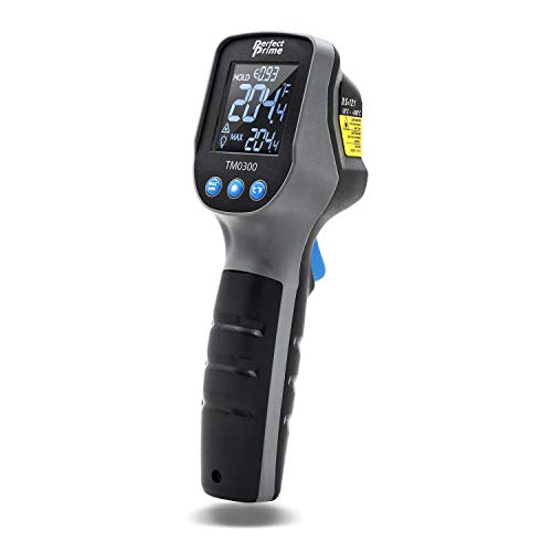 PerfectPrime TM0300, Accurate Digital Surface Temperature Non-Contact Infrared IR Thermometer Laser Pointer Gun -58~1112°F