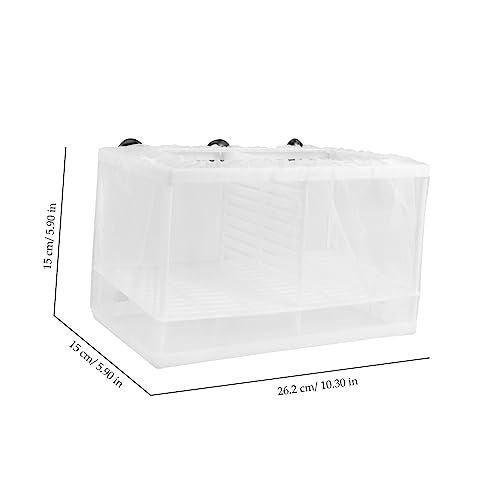 COLLBATH Breeding Box for Betta Fish Isolation Mesh Tank Divider Incubator Box for Aquarium Reptile Shrimp and Fry
