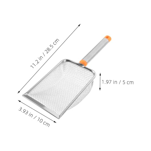 Stainless Steel Cat Litter Scoop Non Stick Sifting Tool for Easy Cleaning Fine Mesh Design for Litter Box Reptile Waste Practical Pet Accessory for Cat Owners