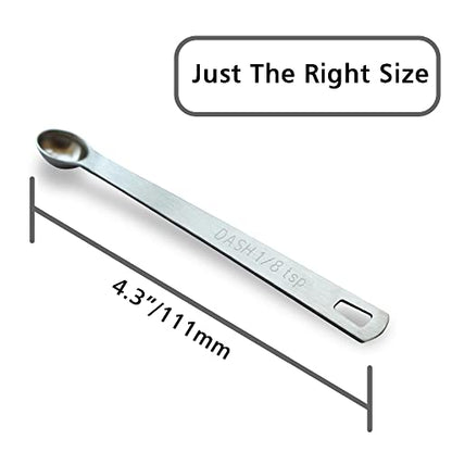 1PCS 1/8tsp(0.625ml) Mini Measuring Spoon, Small Teaspoon for Tiny Amounts | High Precision, Food-Grade, ‌Rust-Free, Dishwasher-Safe, Easy-Read Markings, Multi-Purpose, Sturdy & Durable - size: 1/8tsp|0.625ml|0.625cc|0.02oz