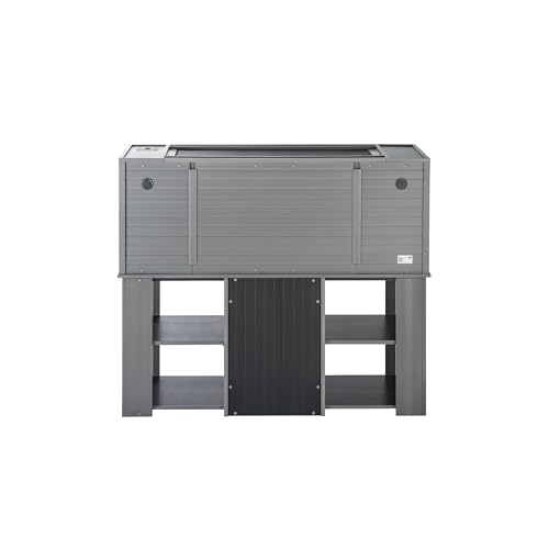 New Age Pet ECOFLEX X-Large Reptile Enclosure with Matching Cabinet Stand Set in Grey - color: Grey, size: X-Large