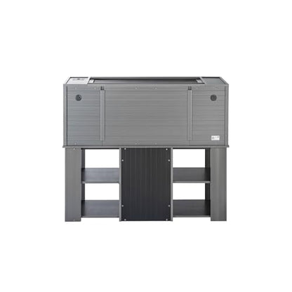 New Age Pet ECOFLEX X-Large Reptile Enclosure with Matching Cabinet Stand Set in Grey - color: Grey, size: X-Large