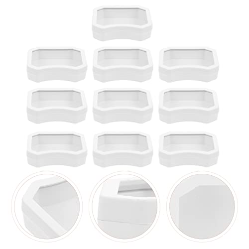 Crawling Toys Reptile Food Bowl Worm Dish: 10PCS Mini Plastic Reptile Water Feeder Bowl for Lizard Turtle Bearded Dragon Anoles Crested Gecko Hermit Black Accessories