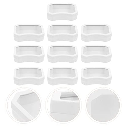 Crawling Toys Reptile Food Bowl Worm Dish: 10PCS Mini Plastic Reptile Water Feeder Bowl for Lizard Turtle Bearded Dragon Anoles Crested Gecko Hermit Black Accessories