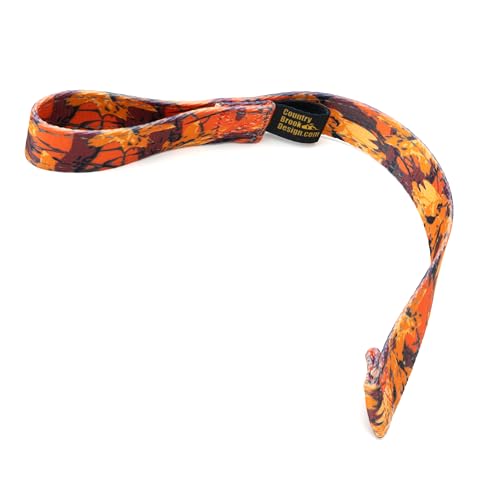 Country Brook Design - Orange Sunset Camo Winch Hook Pull Strap with Reflective Polyester - color: Orange Sunset Camo