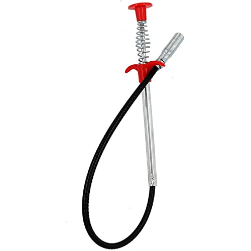 Drain Snake, Drain Clog Remover - Gutter Cleaning Tools Drain Cleaner for Toilet Sewer Shower Kitchen Bathroom Tub Clogged Drains Opener Cleaning Tool, Flexible Grabber Claw Pick Up Reacher (24 inch) - size: 24 inch。