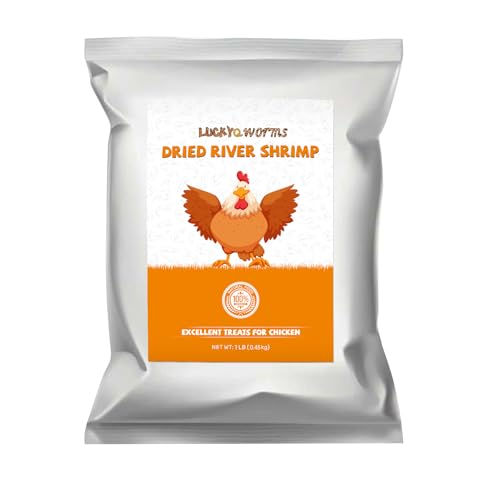 1lb Dried River Shrimp for Chicken, High Protein Natural Treat | Red Dried Shrimp Loved by Turtles, Reptiles, Fish & Poultry, Perfect for Aquariums, Ponds, Backyard Chickens Laying Hens Bird - size: 16 Fl Oz (Pack of 1)