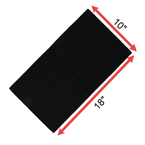 PENN-PLAX Carbon Infused Aquarium Filter Media Pad – Easy to Cut into Any Size Your Filter Requires – 10” x 18” - size: 10" x 18", style: Carbon Infused