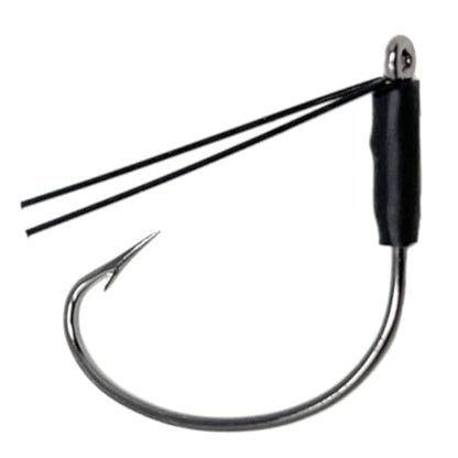 Reaction Tackle Wide Gap Wacky Hooks, Weedless Worm Hooks for Bass, High Carbon Steel Hooks for Stick Worm Soft Plastics, Neko Rig and Finesse Fishing (25-Pack) - size: #1 Fiber Guard