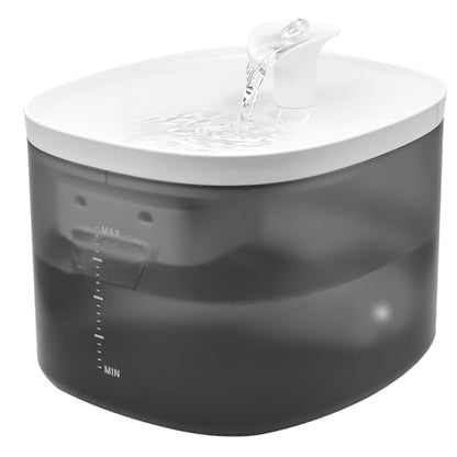 Cat Water Fountain 105oz/3L Pet Water Fountain - Quiet Dog Water Fountain with Water Level - Flowing Water to Provide Fresh Water- No Sputter, Easy Cleaning, Suit for cat Waterer