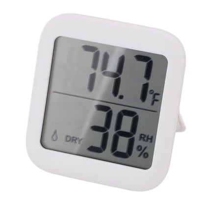 Digital Thermometer Hygrometer Accurate LCD Display Indoor Temperature Humidity Meter for Home Office Greenhouse ABS Black 2.68x2.93x0.59in