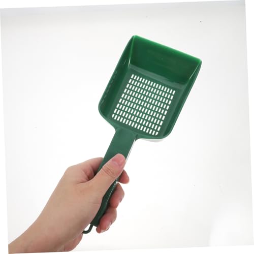 Hemoton Plastic Fish Tank Water and Sand Shovel Long Handle Multi-Function Aquarium Cleaning Tool Beach Sifter Reptile Poop Hamster Shrimp Large Scooper Handheld