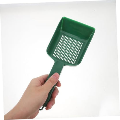 Hemoton Plastic Fish Tank Water and Sand Shovel Long Handle Multi-Function Aquarium Cleaning Tool Beach Sifter Reptile Poop Hamster Shrimp Large Scooper Handheld
