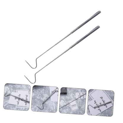 2pcs Telescoping Snake Catching Hooks Reptile Grabbers Extendable Reptile Hooks for Safe Handling and Relocation Snakes