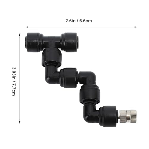 Pssopp Reptile Nozzles, Adjustable Spray System, 360 Rotating Nozzle for Humidity Control in Terrariums and Rainforest Tanks