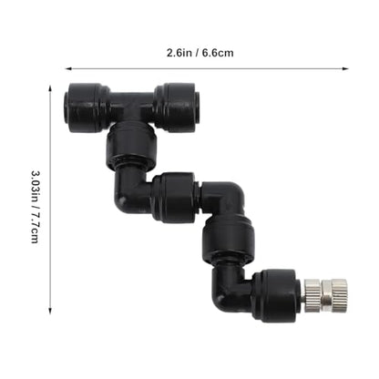 Pssopp Reptile Nozzles, Adjustable Spray System, 360 Rotating Nozzle for Humidity Control in Terrariums and Rainforest Tanks