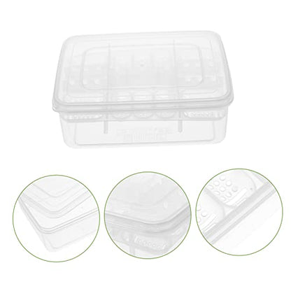 Toyvian 2pcs Reptile Hatchery Box Compartments Incubation Tray for Lizard and Tortoise Eggs Durable Transparent Easy to Clean and Organize Reusable Breeding Tool