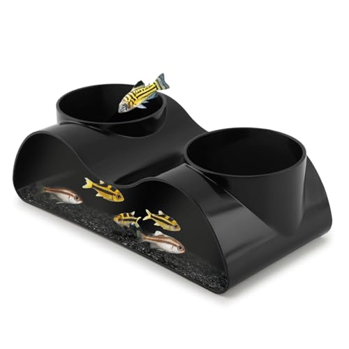 Aquarium Underground Tunnel Cave Fish & Shrimp Under Gravel Tunnel Aquarium Cave Hideout Shrimp and Fish Hiding Caves Shrimps Hideout(Size:Double Holes) - size: Double holes