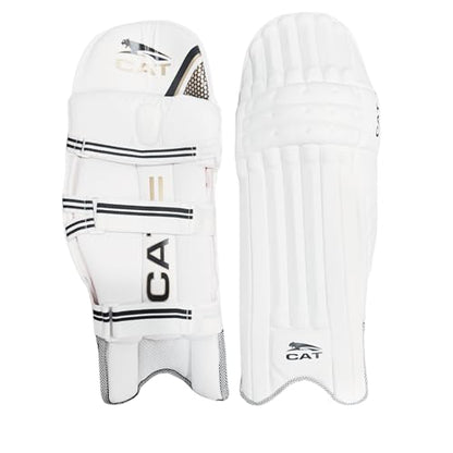 Titan Sports Professional Cricket Leg Guards for Adults Red/White | Lightweight, Match-Ready Pads | Right/Left Handed Options - color: Full White