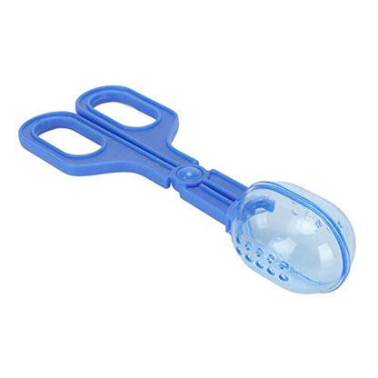 JTLB Reptile Feeding Clamp with Ventilated Poop Scoop Tool for Feeding and Cleaning, Suited for Tortoise, Lizard, Frog, Spider (Blue) - color: Blue