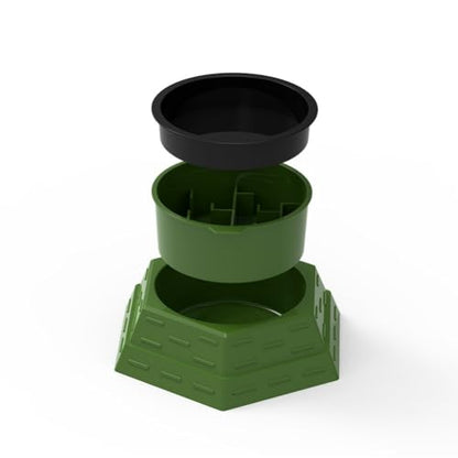 Reptile Food Bowl Plastic Water Feeder Bowls Anti- Escape Mini Round Reptile Feeder for Lizard, Gecko,Cricket, Leopard Gecko etc (Big) - size: big
