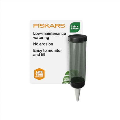 Fiskars 11.75oz Self-Watering Spike for Indoor Plants While Away | Vacation & Travel Plant Care, Continuous Hydration, Porous Ceramic Cone Stake for Slow Release - size: Watering Spike