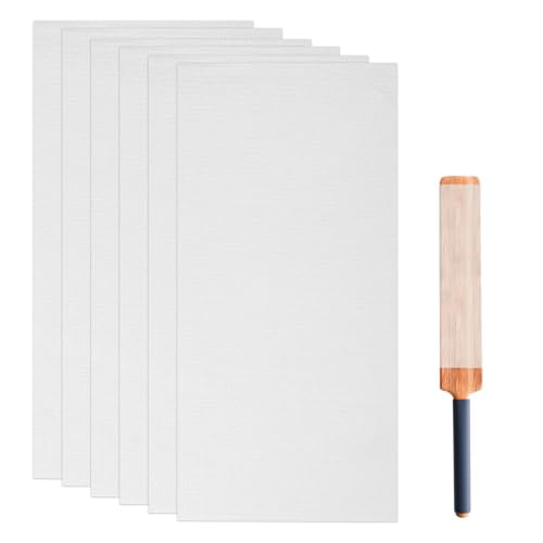 6 Pack Cricket Bat Protection Sheet, Transparent Cricket Bat Tape | High Viscosity Fiberglass Anti Scuff Sheet Tape Clear Face Cover for Cricket Bat Care