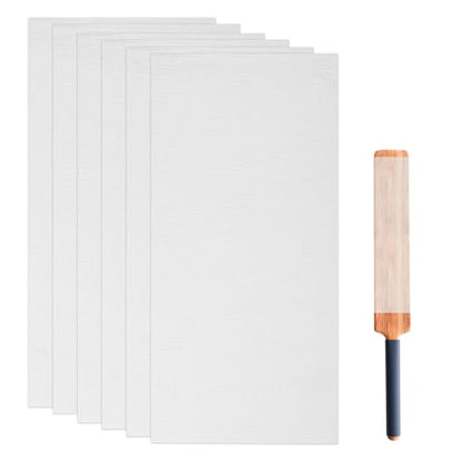 6 Pack Cricket Bat Protection Sheet, Transparent Cricket Bat Tape | High Viscosity Fiberglass Anti Scuff Sheet Tape Clear Face Cover for Cricket Bat Care