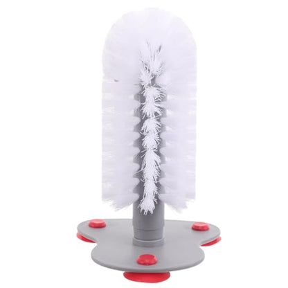 Turtle Shell Cleaning Brush with Suction Cup, Soft Bristle Turtle Back Scratcher for Aquarium Tank, 1pcs Red Suction Cup, Reptile Health Care Accessory