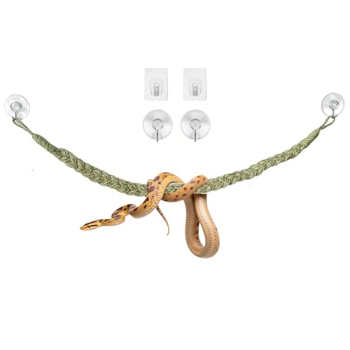 Snake Climbing Rope, Snakes Enrichment Toys, Ball Python Tank Accessories, Snake Enclosure Decor for Ball Python Small Reptile