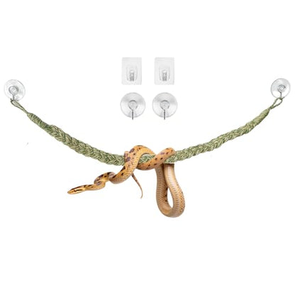 Snake Climbing Rope, Snakes Enrichment Toys, Ball Python Tank Accessories, Snake Enclosure Decor for Ball Python Small Reptile