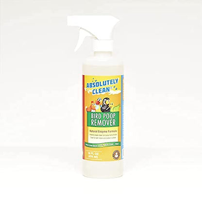 Absolutely Clean Amazing Bird Poop Remover - Just Spray/Wipe - Safely & Easily Removes Bird Messes - Use Indoor/Outdoor - Made in The USA (16 fl oz Pack of 6) - size: 16 Fl Oz (Pack of 6)