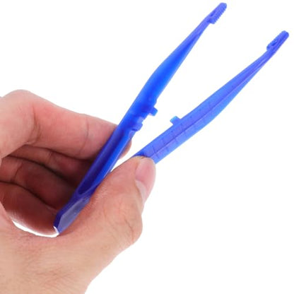 Garneck Reptile Feeding Clamp 6pcs Plastic Tweezers for Scorpion Lizard Snake Care