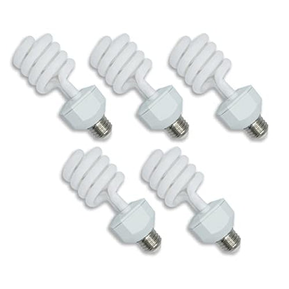 23 Watt UVB Reptile Light 5.0 23W Spiral Reptile Heat - 5 Pack | Terrarium Light Bulbs Turtles · Gecko · Tortoise · Snake · Lizard · Chameleons · Insects 120V - color: Uvb 5.0, size: 5 Count (Pack of 1)