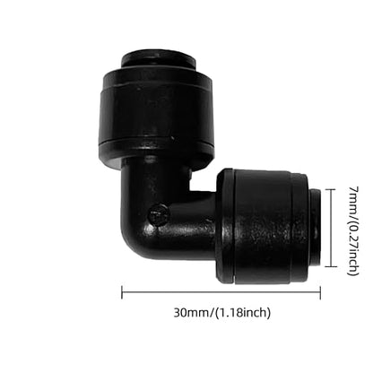 30 Pack Quick Connect 1/4" Drip Irrigation Elbow Coupling Connector,Universal 90 Degree Elbow Fitting for 1/4 Inch Irrigation Tubing,Leak Free Fittings for Sprinkler or Drip Irrigation System - size: 30PCS 1/4" Elbow Coupling Connectors