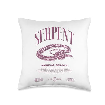 Carpet Python Modern Reptile Keeper Streetwear Throw Pillow - size: 16x16