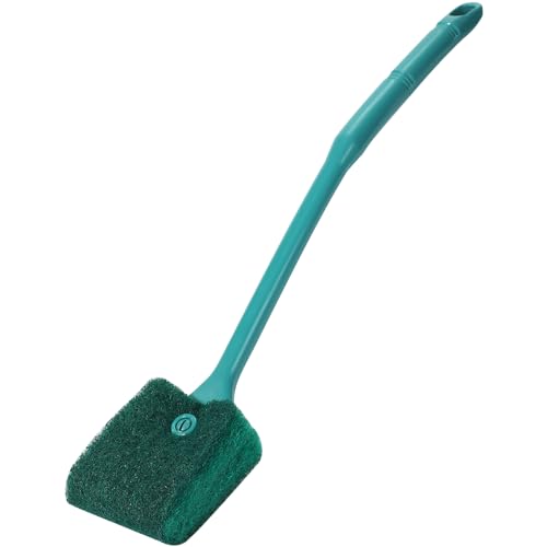 AQUANEAT Fish Tank Cleaning Tools, Aquarium Double Sided Sponge Brush, Algae Scraper Cleaner with Long Handle - size: 1pc