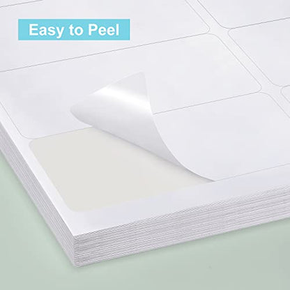Methdic Shipping Labels 2"×4" 1000 Labels Sticker Paper for Laser/Ink Jet Printer Mailing Labels 8.5"×11" White 10 per Sheet - size: Rectangular 2" x 4", style: 100 Sheets