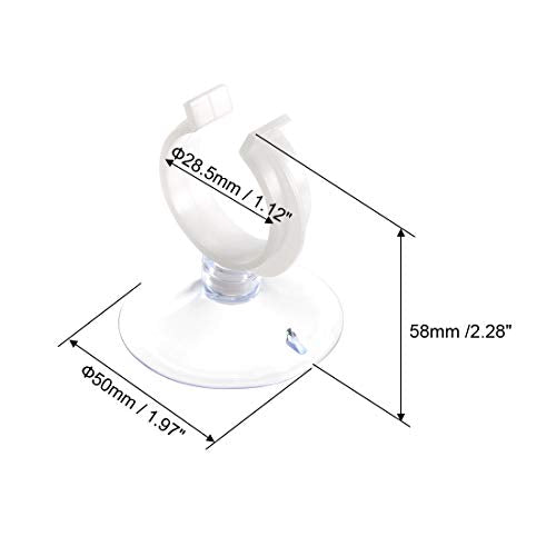 uxcell Aquarium Suction Cup Clips Airline Tube Holders Clamps for Fish Tank Clear 28.5mm 6Pcs - size: 28.5mm