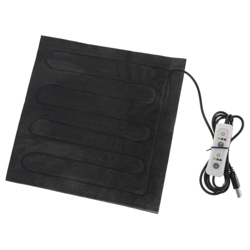 Cabilock USB Heated Mat for Small Reptiles and Pets with Adjustable Heating and Waterproof Cloth Portable Thermal Heating Pad for Home and Travel Use, Black