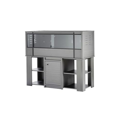 New Age Pet ECOFLEX X-Large Reptile Enclosure with Matching Cabinet Stand Set in Grey - color: Grey, size: X-Large