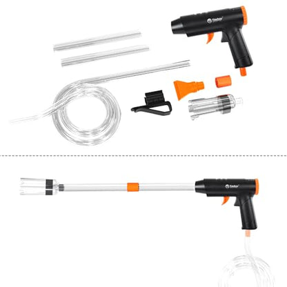 Yaubay 132GPH Manual Aquarium Gravel Cleaner, Fish Tank Siphon Vacuum Cleaner with Adjustable Water Flow for Cleaning Dirt, Water Change & Wash Sand Aquarium Cleaning Tools