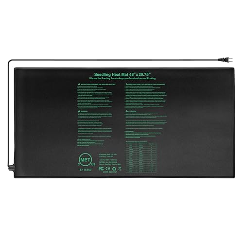 Seedling Heat Mat,20"x20.75" Heat mats for Seed Starting,Waterproof Plant Heating Mat Heating Pad for Seed Germination,Hydroponic Heating Pad Seed Starter - size: 48"x20.75" 1pack